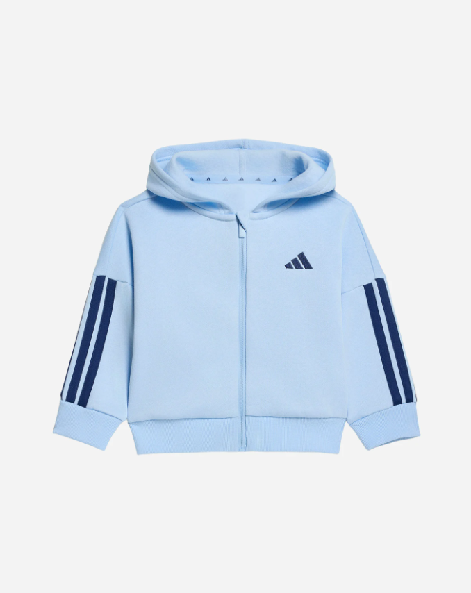 adidas tuta adidas essentials azzurro e grigio bambino