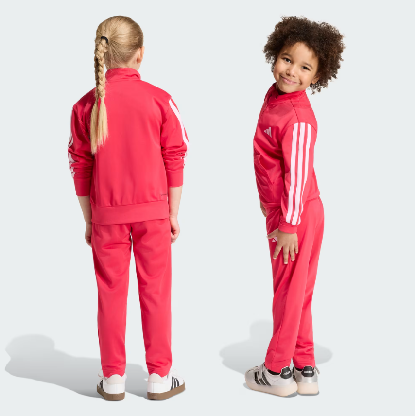 adidas essentials climacool track suit clear pink bambina