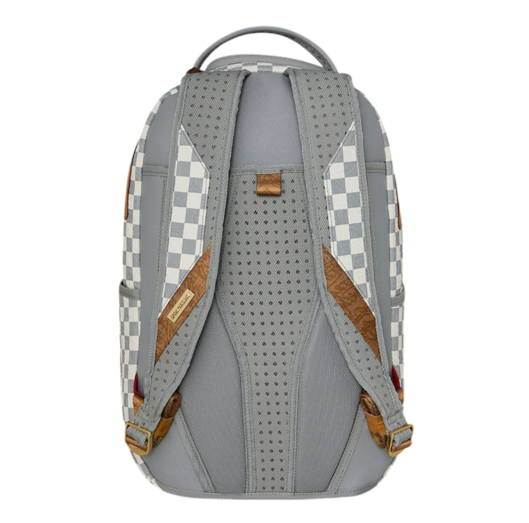 sprayground zaino embossed cream check backpack
