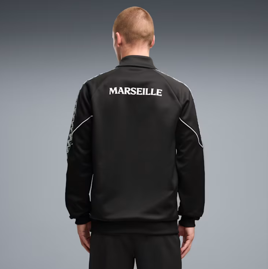 puma giacca con zip olympique de marseille king uomo
