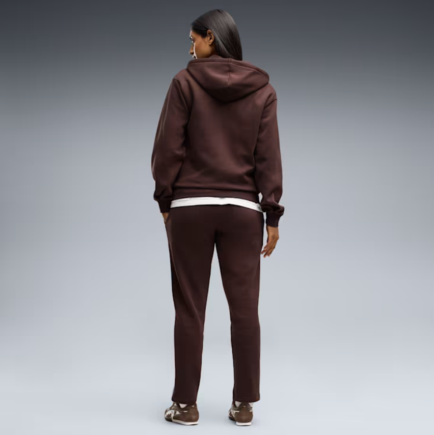 puma tuta con cappuccio metallic marrone da donna