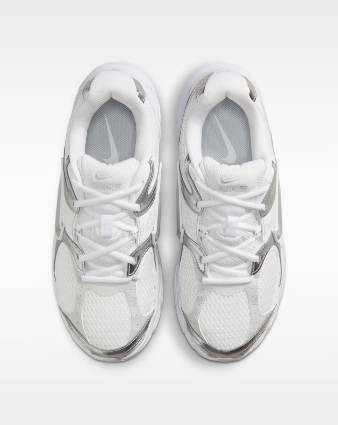 nike v5 rnr white metallic silver donna