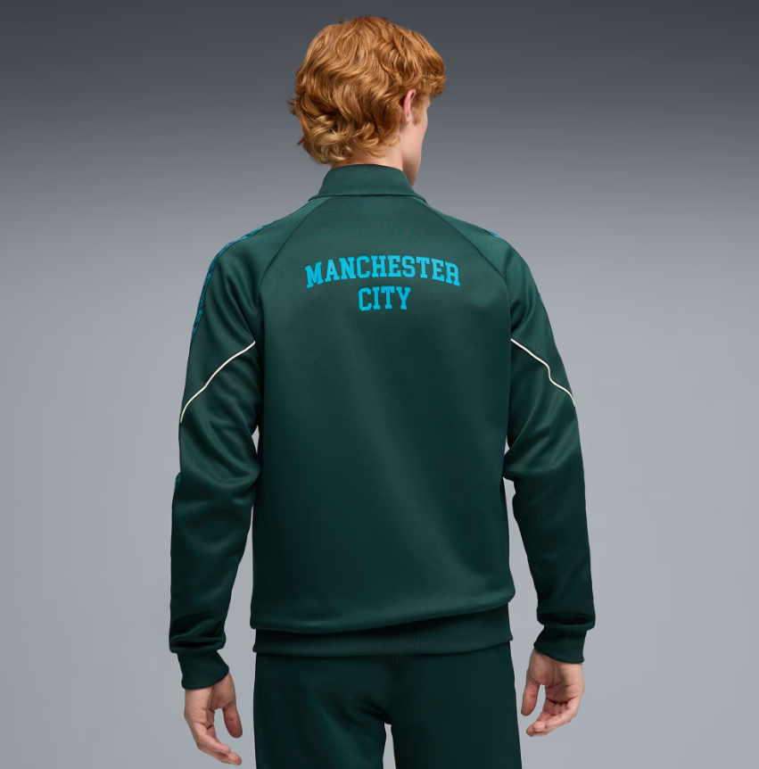 puma tuta completa manchester city king verde uomo