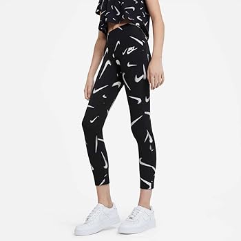 nike leggins logo black kids
