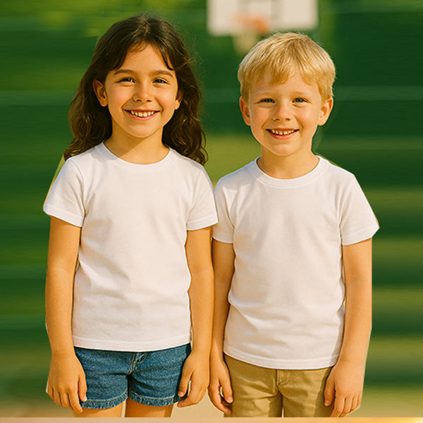 divisa scolastica t-shirt bambini in cotone