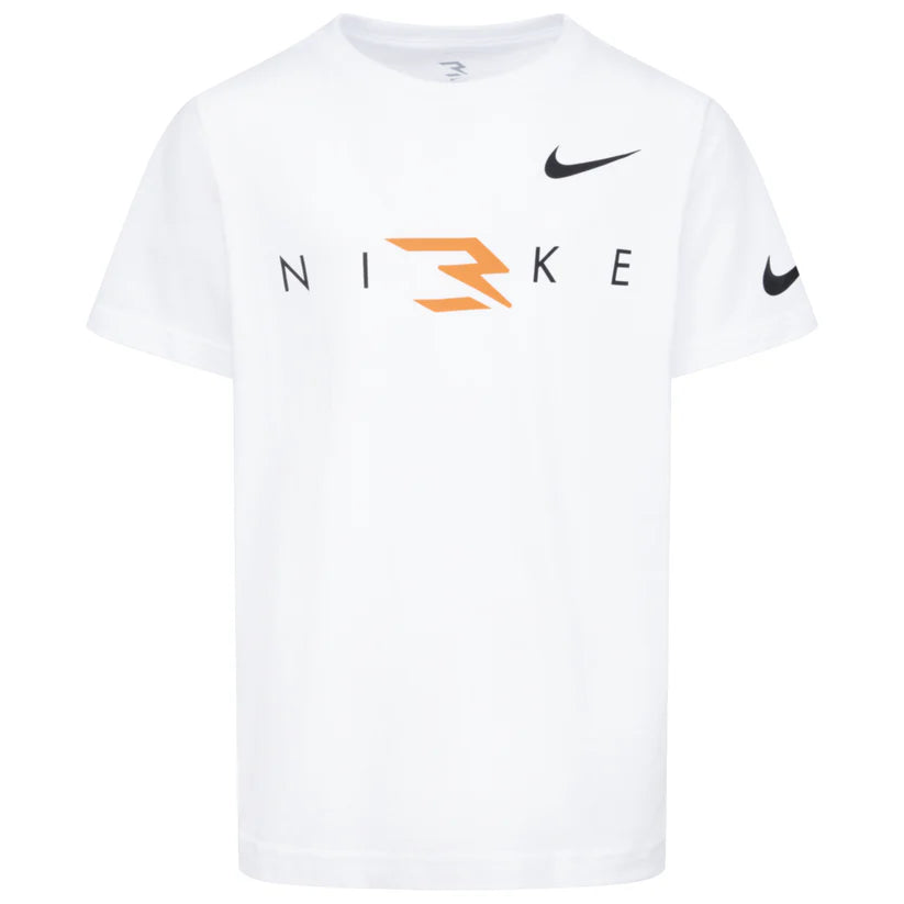 nike t-shirt bianco/logata nero