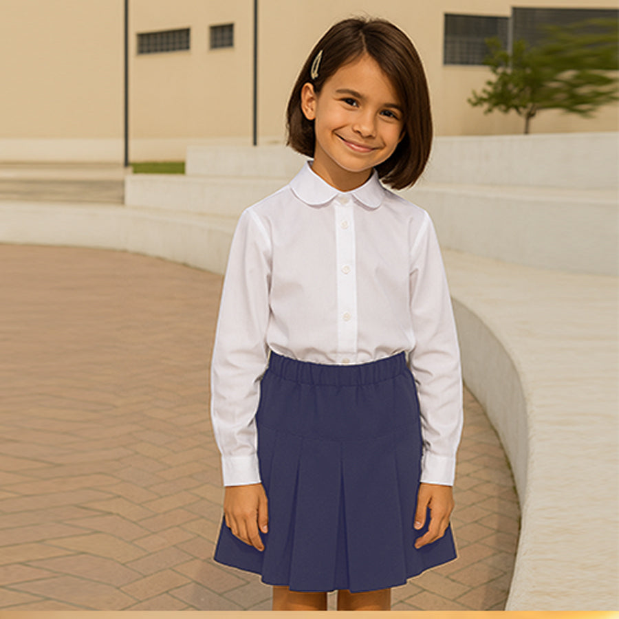 divisa scolastica gonna bambina elasticizzata con coulotte