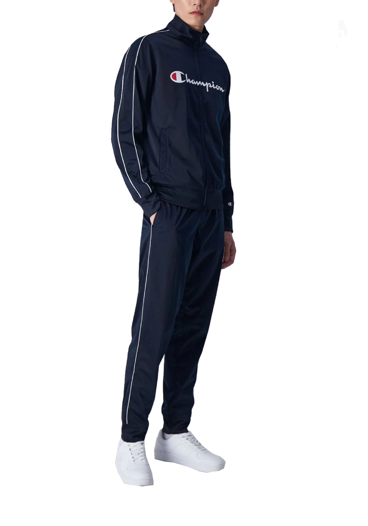 champion tuta poly logo blu uomo