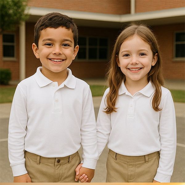 divisa scolastica polo bambini manica lunga