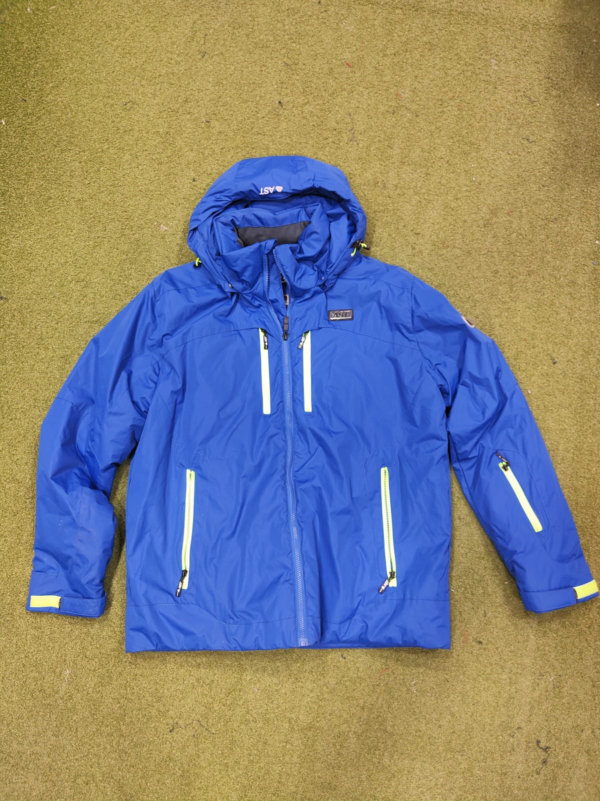 giacca neve ast uomo royal/verde fluo