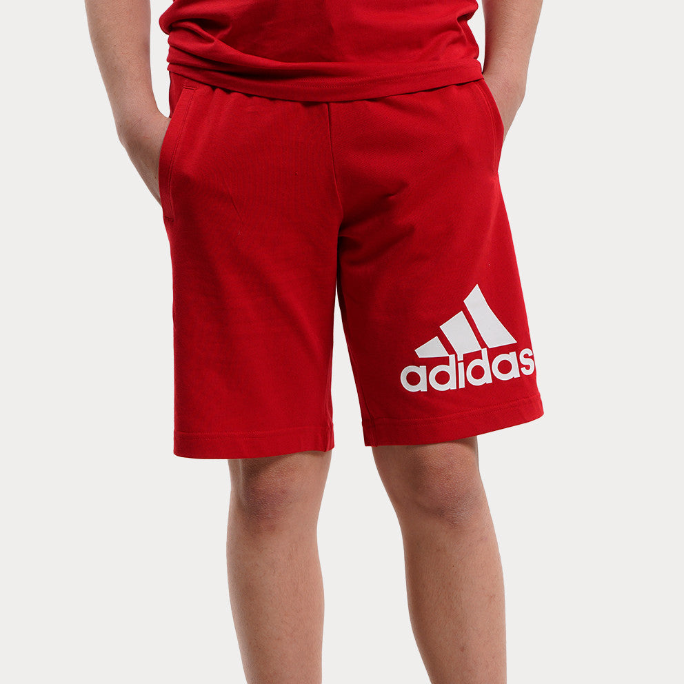 adidas shorts essentials big logo cotton red kids
