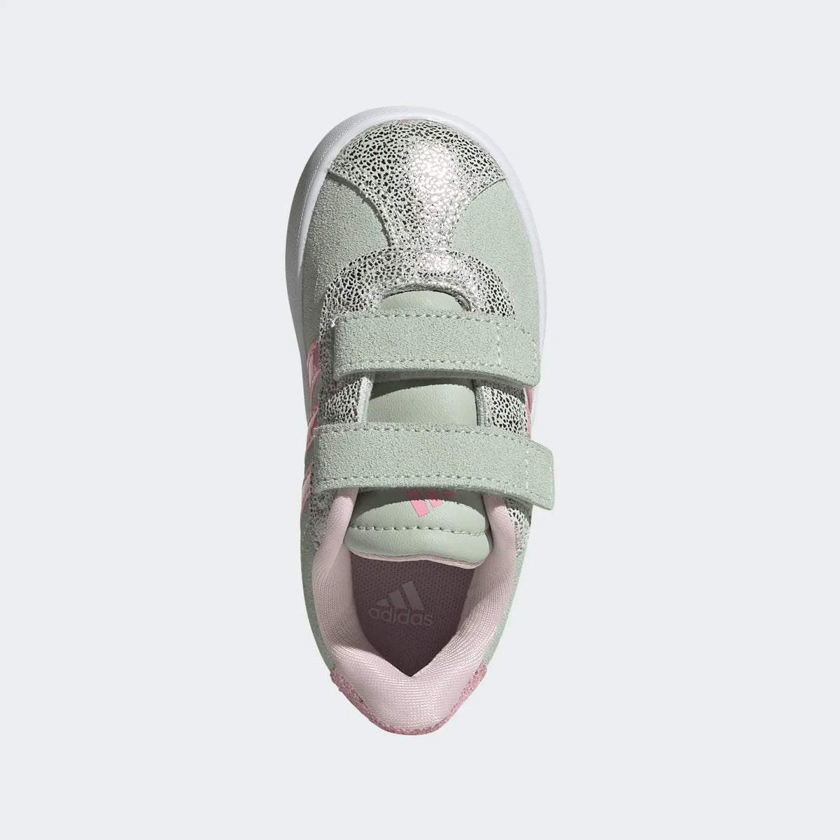 adidas vl court cf verde menta/rosa bambina