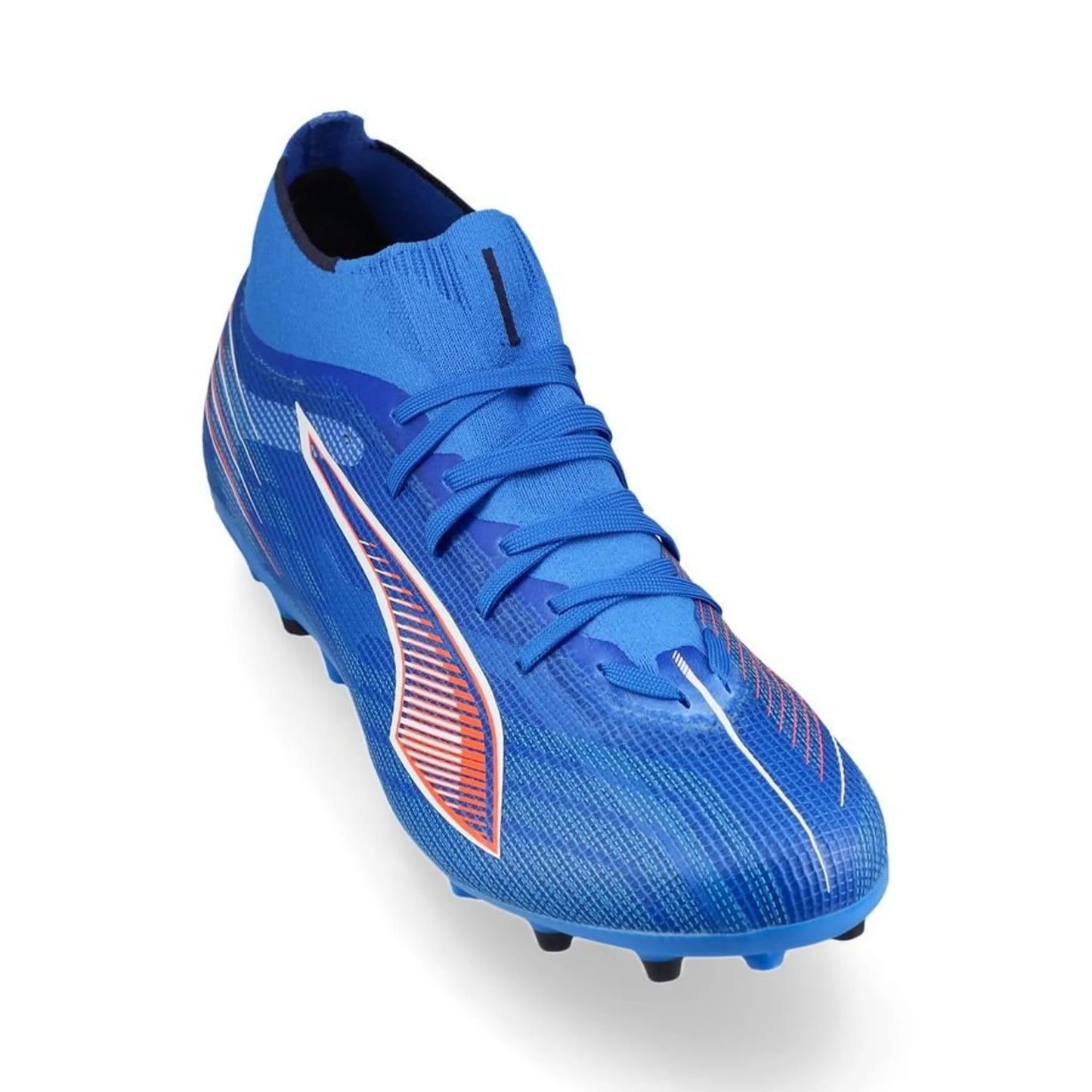 puma ultra 6 match mg blue-white-glowing red