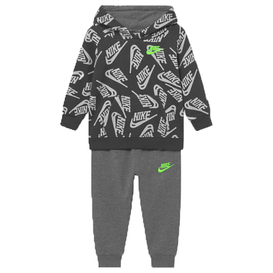 Nike Completo Tuta Bambino Aop Fleece Po Hoodie Jogger Set kids