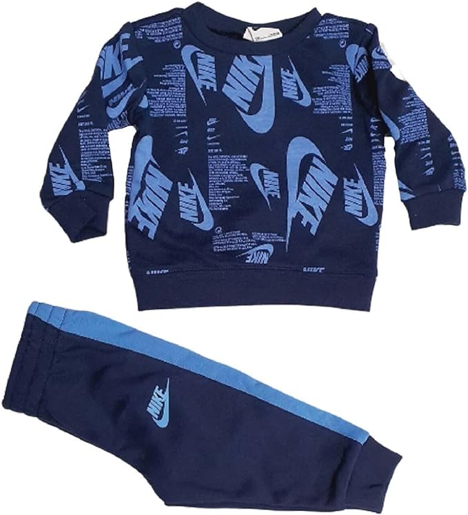 nike set composto da felpa e pantalone con girocollo blu kids