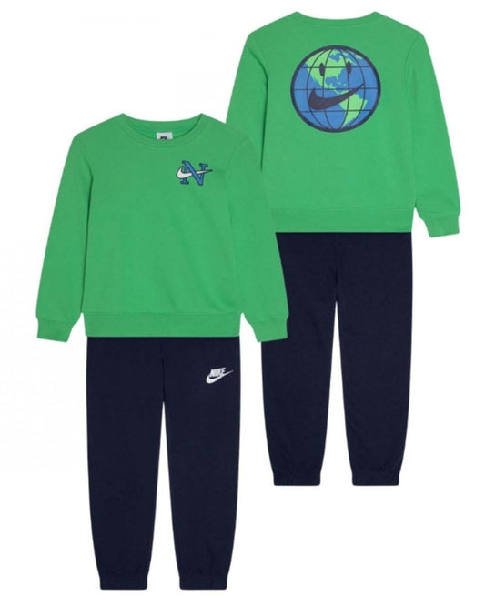 nike tuta world verde blu kids