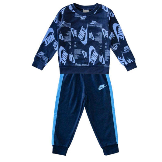 Nike futura tuta colpeta girocollo blu kids