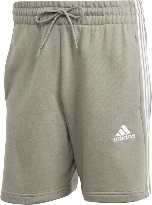 adidas Pantaloncini sportivi Essentials French Terry 3-Stripes Shorts grigio uomo
