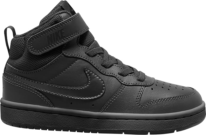 nike court borough mid psv scarpe total black kids