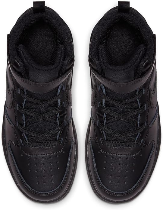 nike court borough mid psv scarpe total black kids