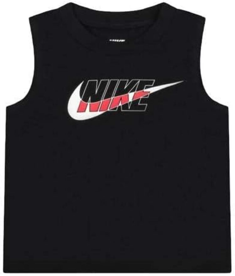 nike set t-shirt e short muscle black red kids