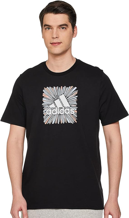 Adidas Sport Optimist Sun Logo Sportswear Graphic T-Shirt nera uomo