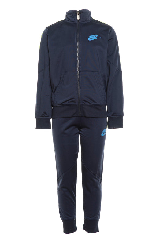 Nike New Futura Taping tuta completa full zip blu kids