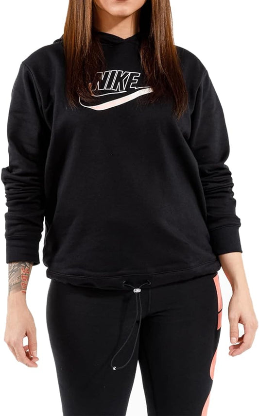 Nike felpa Varsity Big Logo black donna