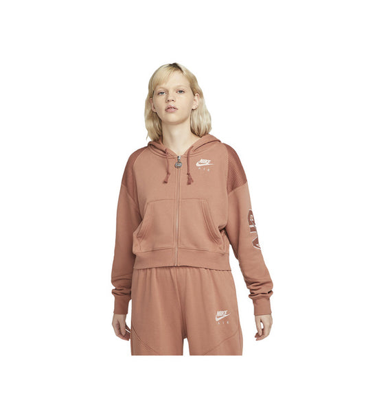 Nike Full Zip Fleece Jacket Marrone donna