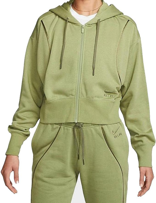 NIKE CROP AIR PIPING CONTRAST  verde donna