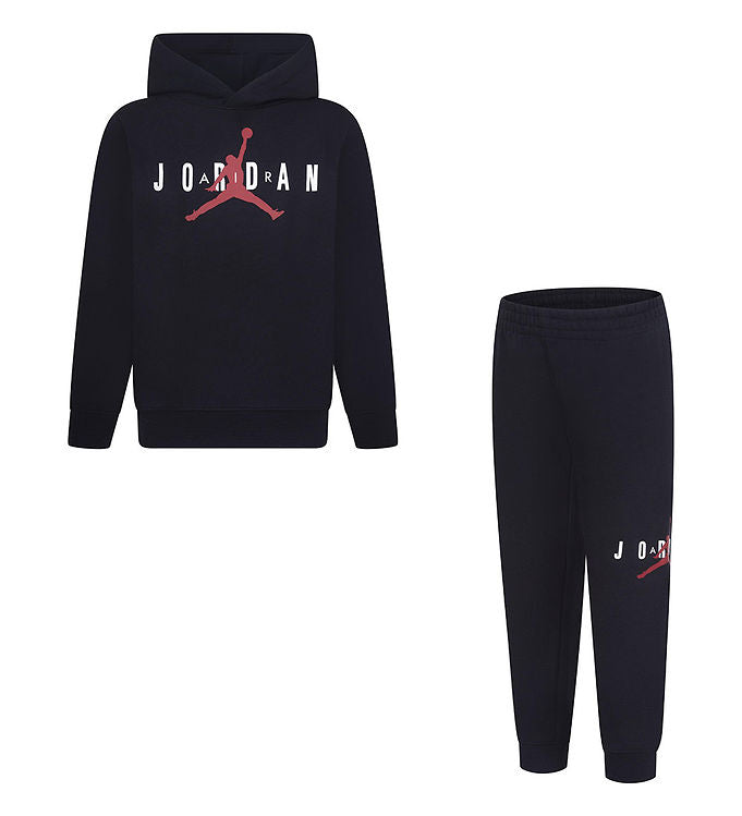 jordan tuta sportiva con logo nera kids