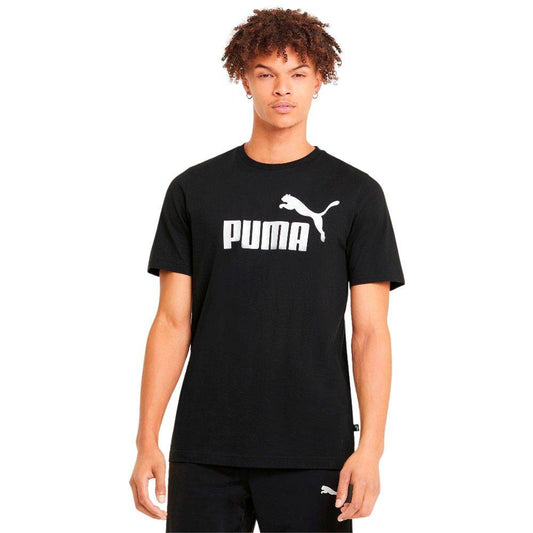 Puma Mens Ess Logo Tee T-shirt nera uomo