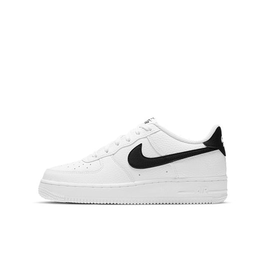 Nike Air Force 1 bianco con logo nero gs kids