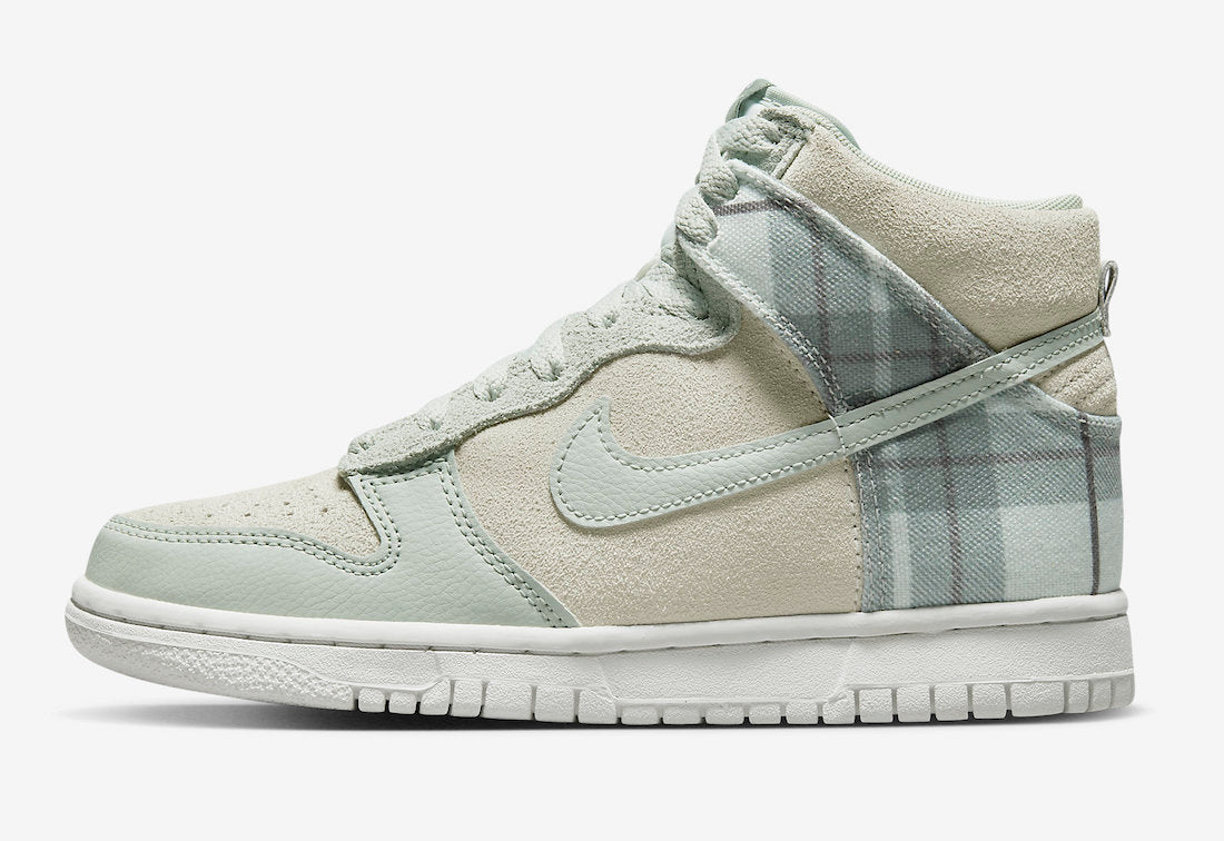 nike dunk high "plaid green" donna