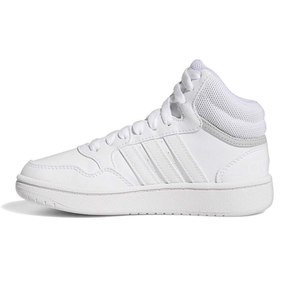 adidas hoops mid  k white kids