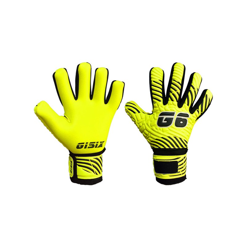 gisix neon jr fluo guanti da portiere kids