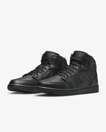 Jordan 1 Mid Triple Black GS