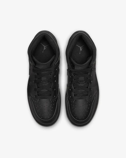 Jordan 1 Mid Triple Black GS