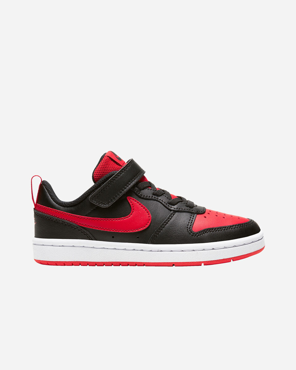 nike court borough low 2 red black kids