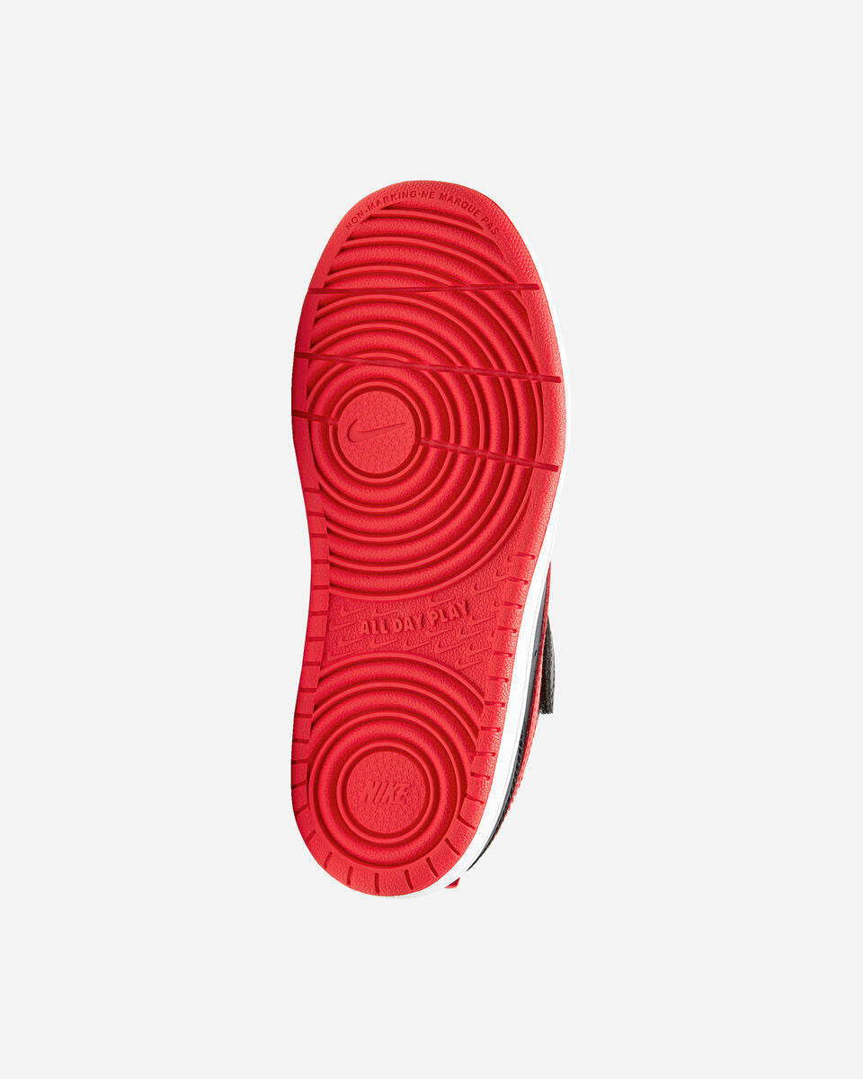 nike court borough low 2 red black kids