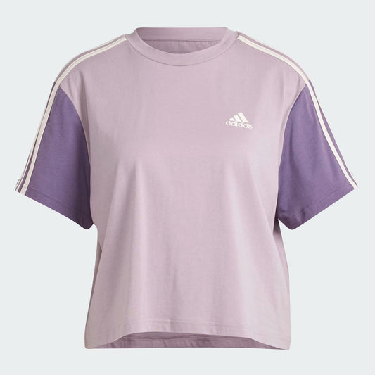 Essentials 3-Stripes Single Jersey Crop Top - adidas