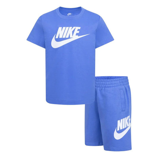 NIKE CLUB TEE & SHORT SET CELESTE