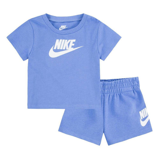 NIKE CLUB TEE & SHORT SET CELESTE