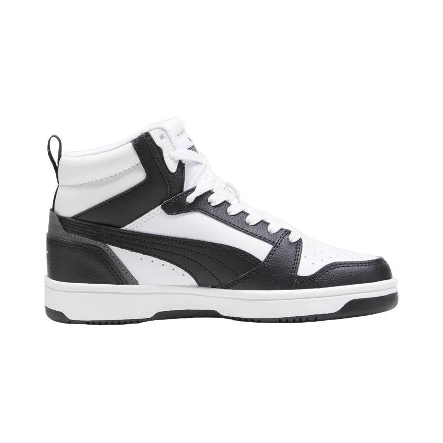 puma rebound v6 mid jr white black