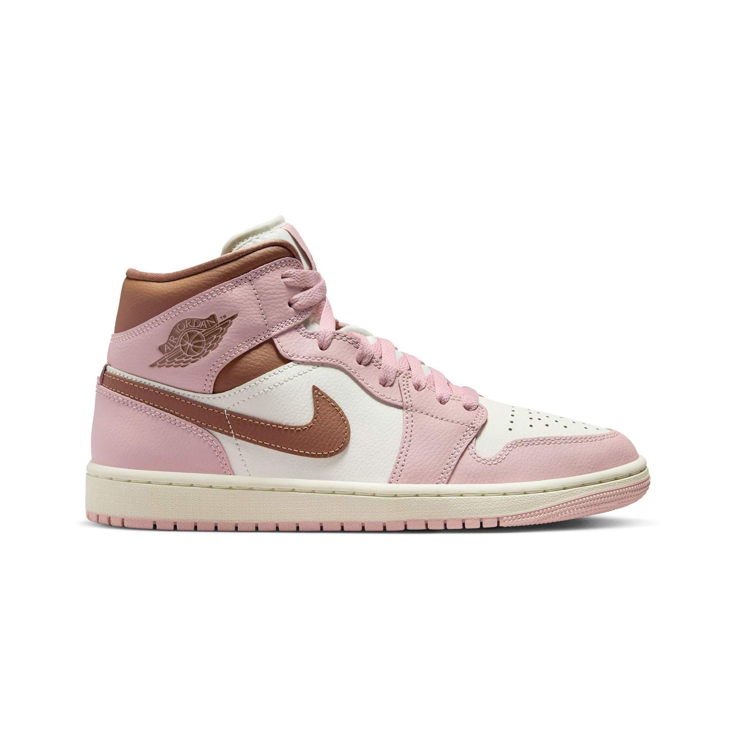 jordan 1 mid pink oxford brown