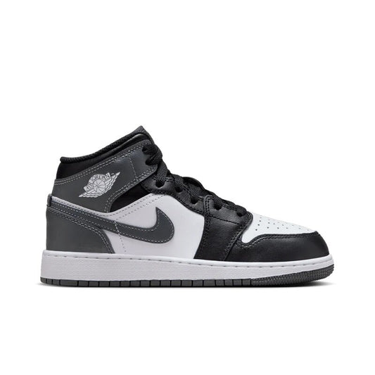 Jordan 1 Mid Black White Iron Grey (GS)