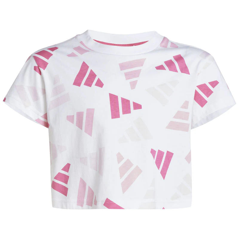 adidas  seasonal essentials logo celebration crop t-shirt