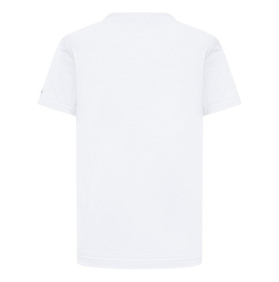 t-shirt jordan bianco logo nero