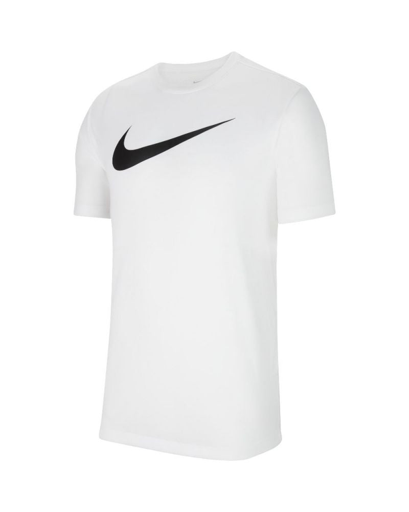 nike sportswear swoosh men's t-shirt-bianco logo nero