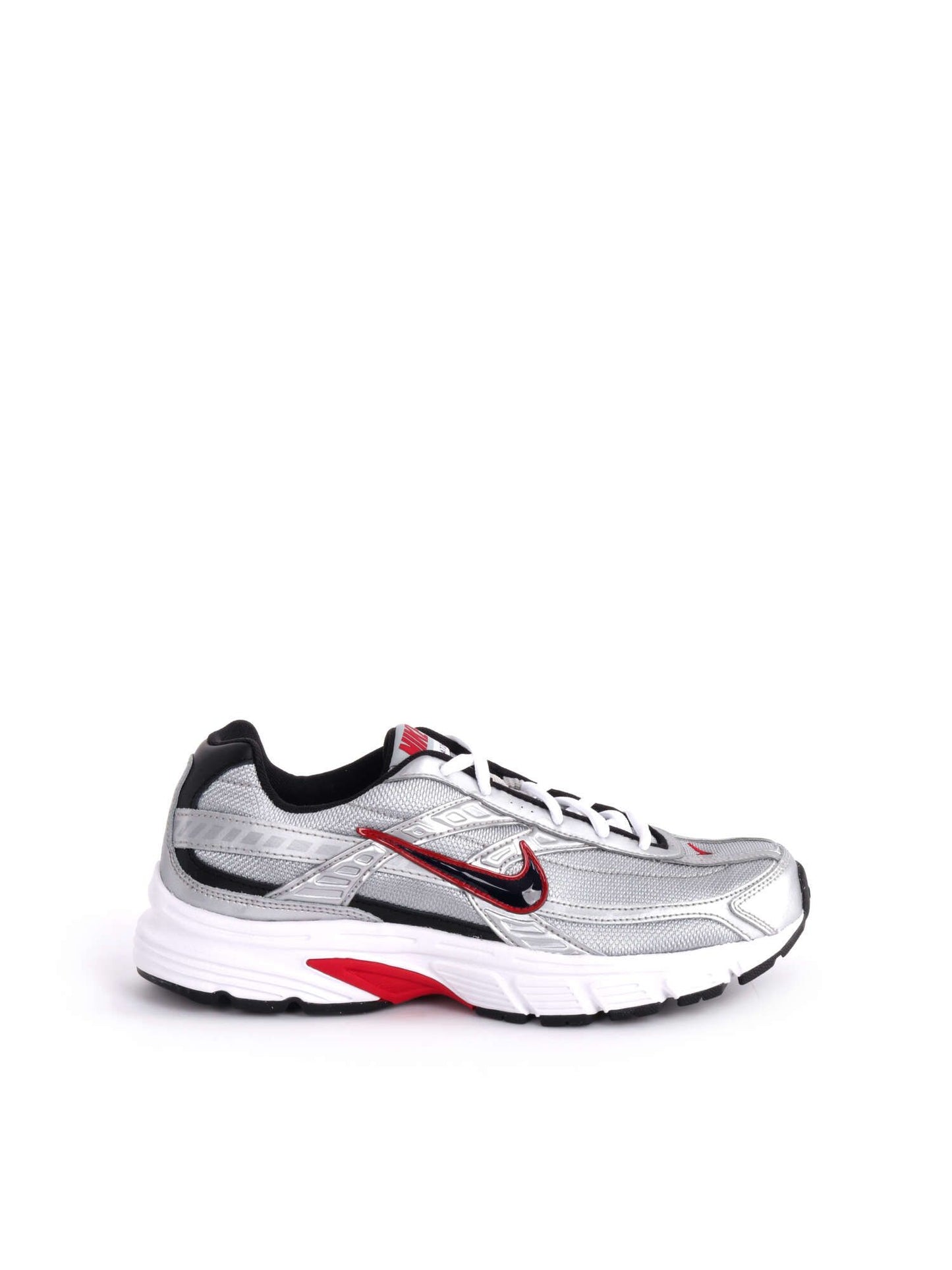 nike initiator metallic silver red men's